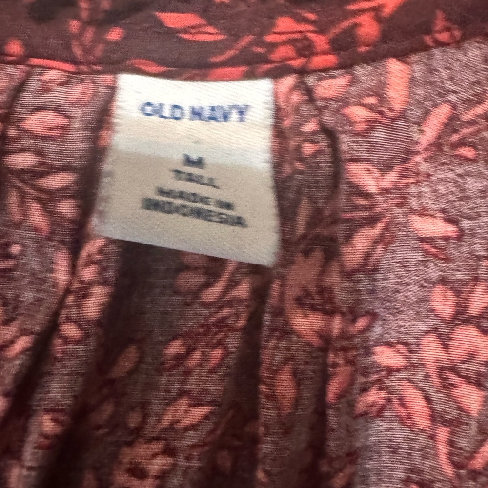 Old Navy Burgundy Floral Dress